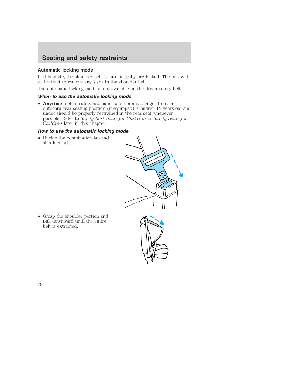 Seating and safety restraints | FORD F-250 User Manual | Page 78 / 256