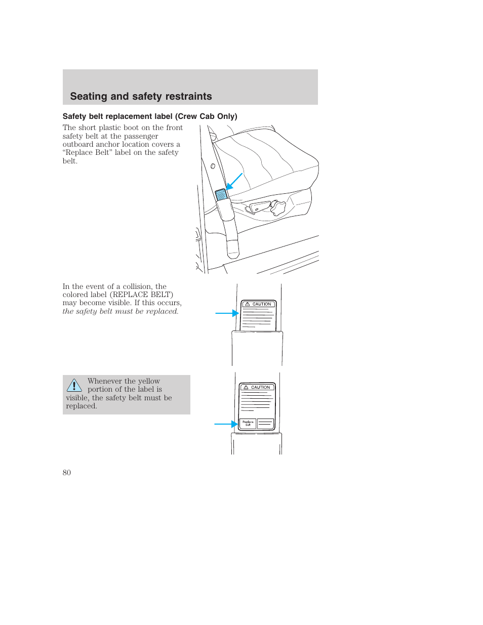 Seating and safety restraints | FORD F-250 User Manual | Page 80 / 256