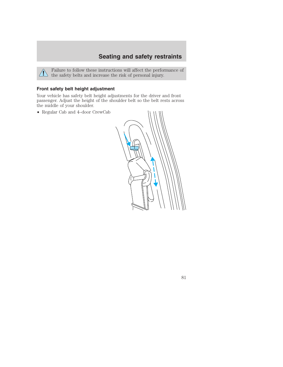 Seating and safety restraints | FORD F-250 User Manual | Page 81 / 256