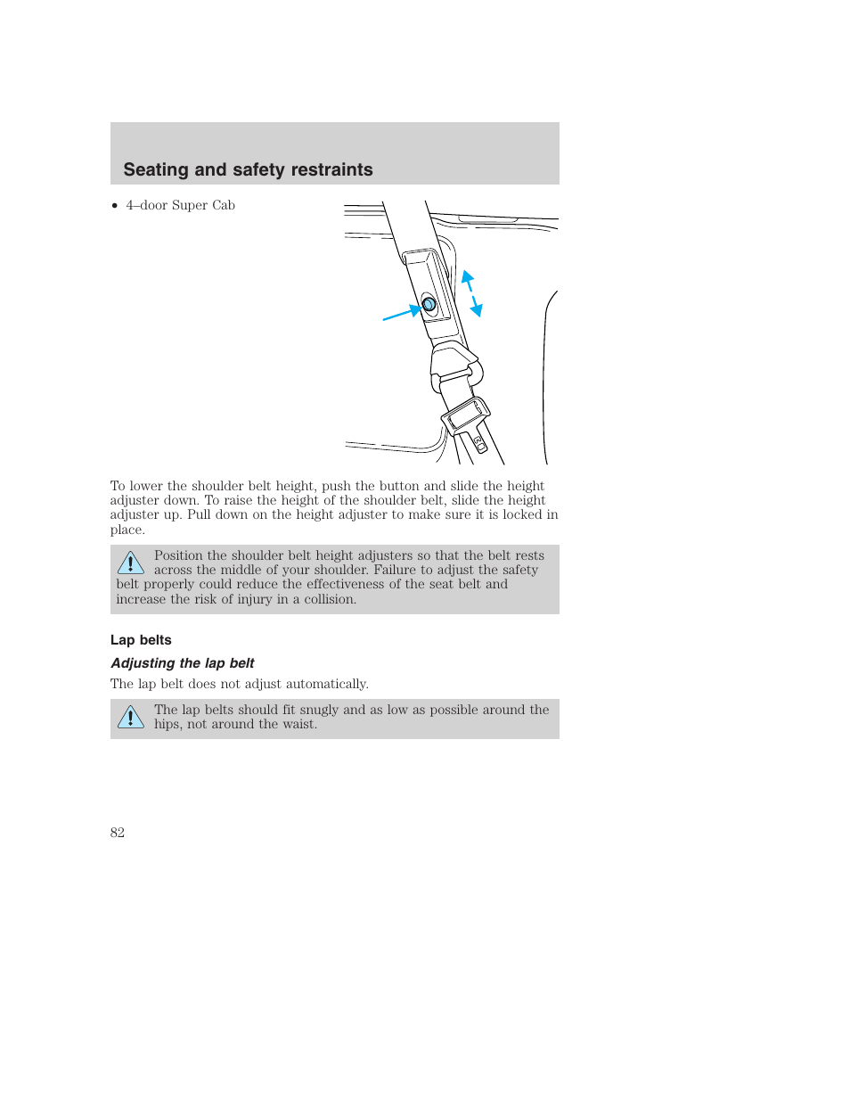 Seating and safety restraints | FORD F-250 User Manual | Page 82 / 256