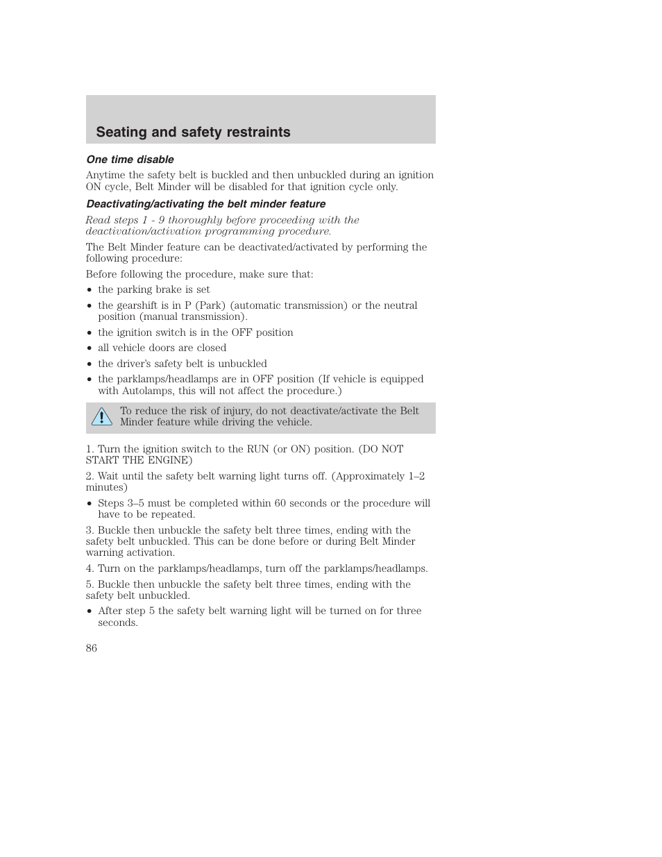 Seating and safety restraints | FORD F-250 User Manual | Page 86 / 256