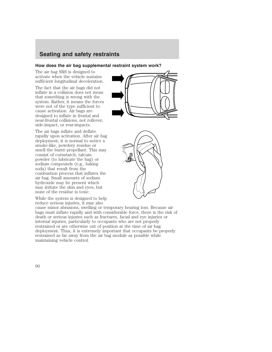 Seating and safety restraints | FORD F-250 User Manual | Page 90 / 256