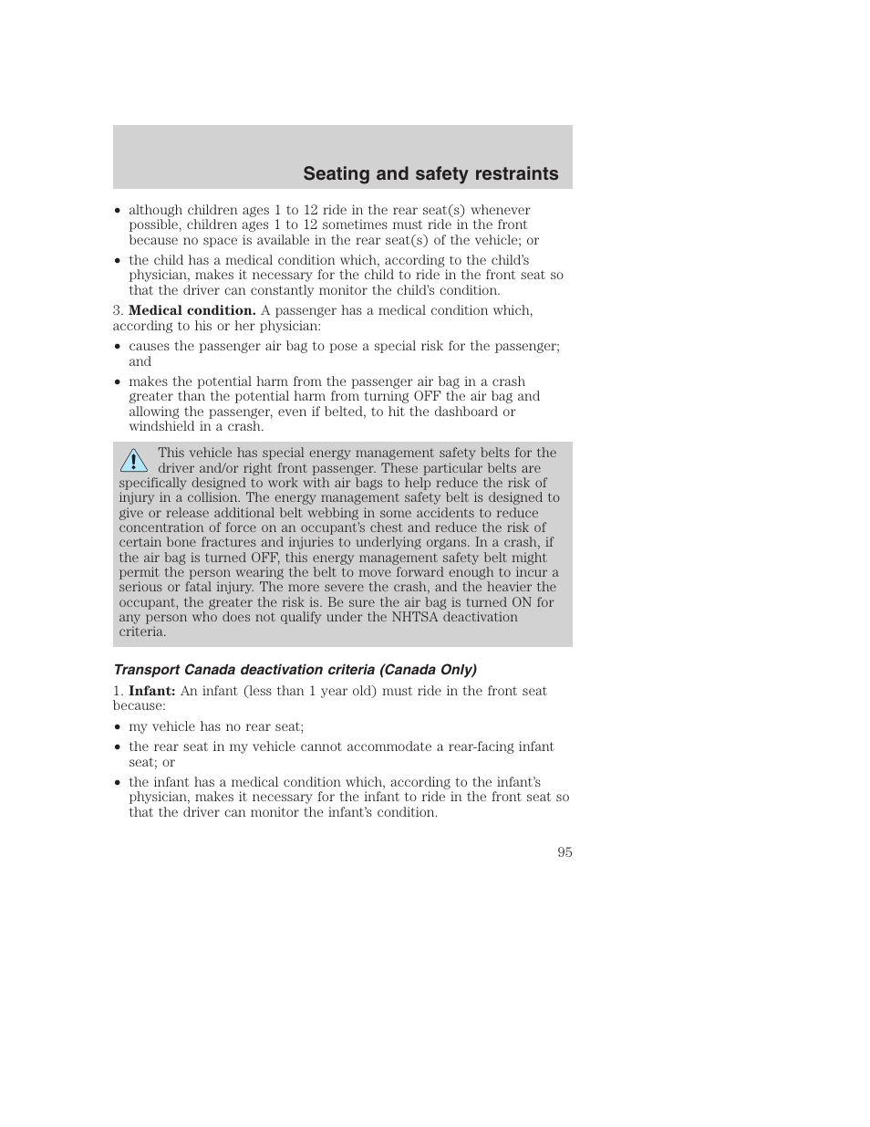 Seating and safety restraints | FORD F-250 User Manual | Page 95 / 256