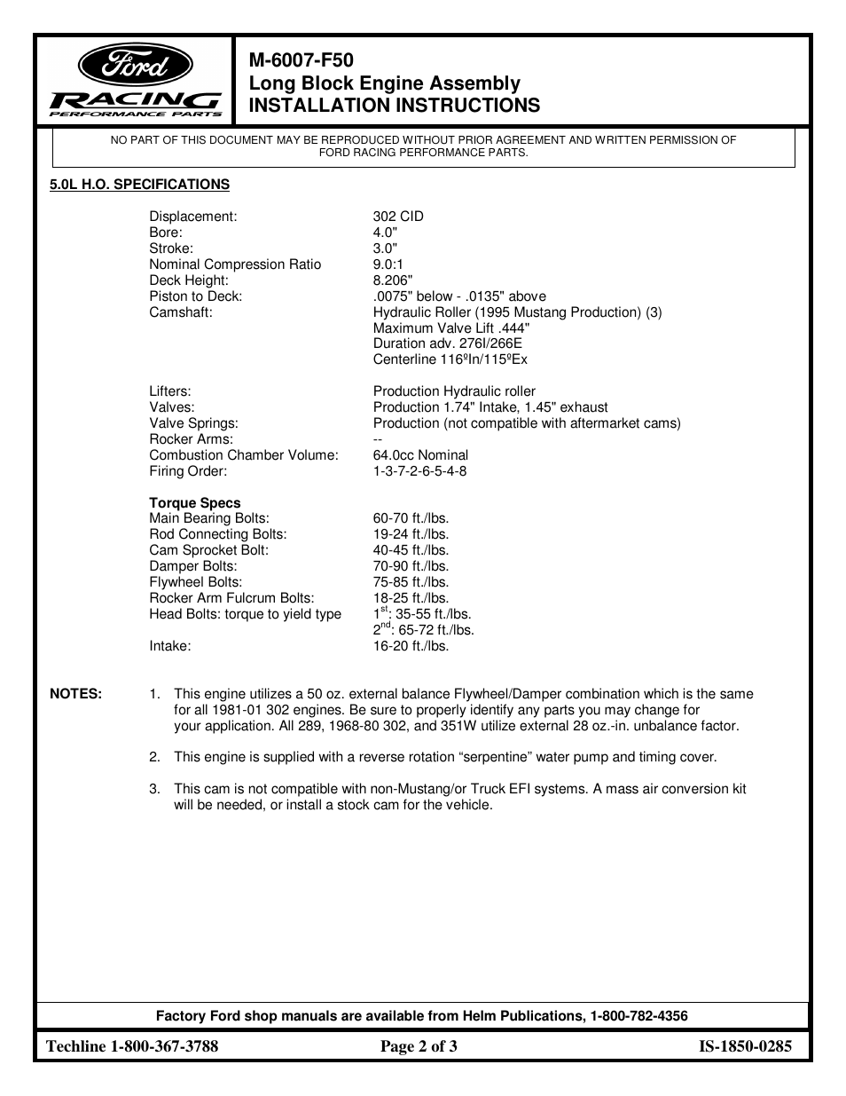 FORD M-6007-F50 User Manual | Page 2 / 3