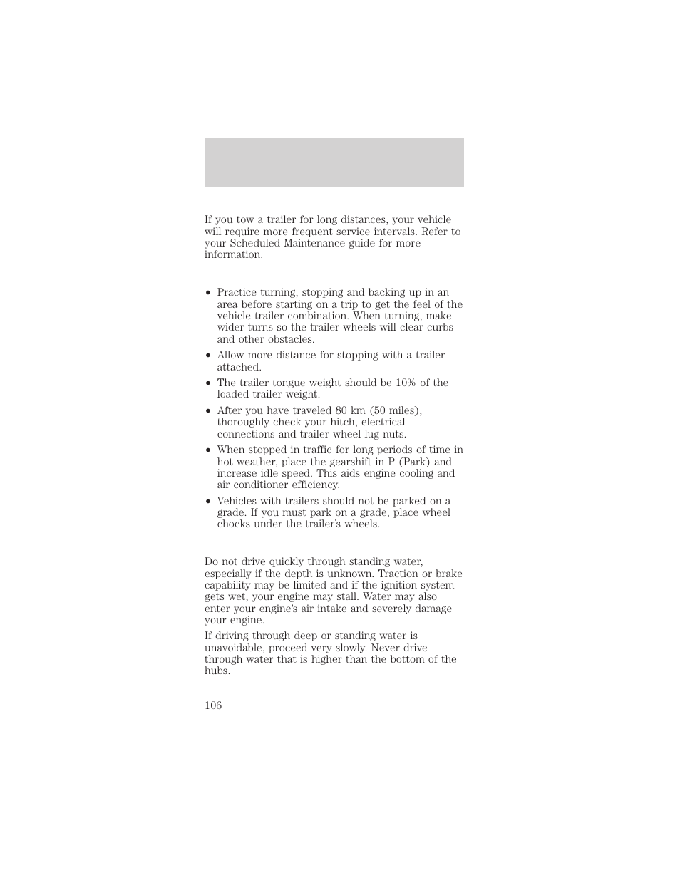 Driving | FORD 1998 Mustang User Manual | Page 106 / 192