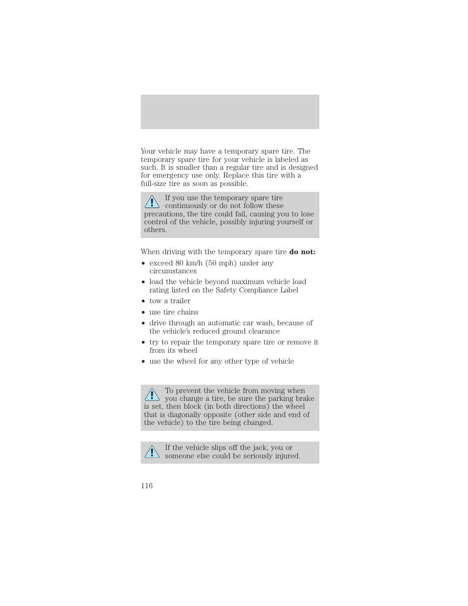 Roadside emergencies | FORD 1998 Mustang User Manual | Page 116 / 192