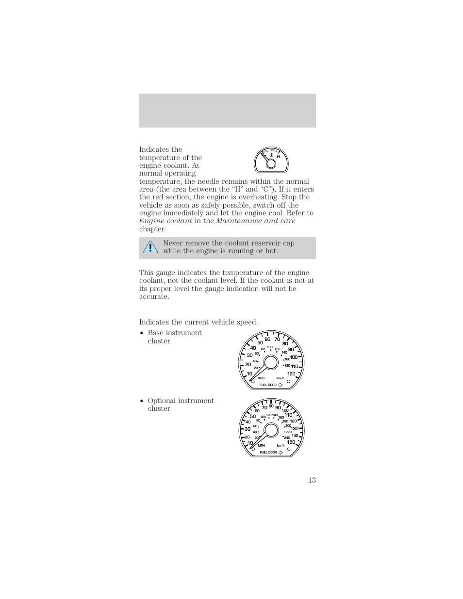 Instrumentation | FORD 1998 Mustang User Manual | Page 13 / 192