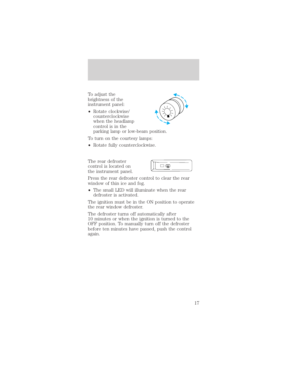 Controls and features | FORD 1998 Mustang User Manual | Page 17 / 192