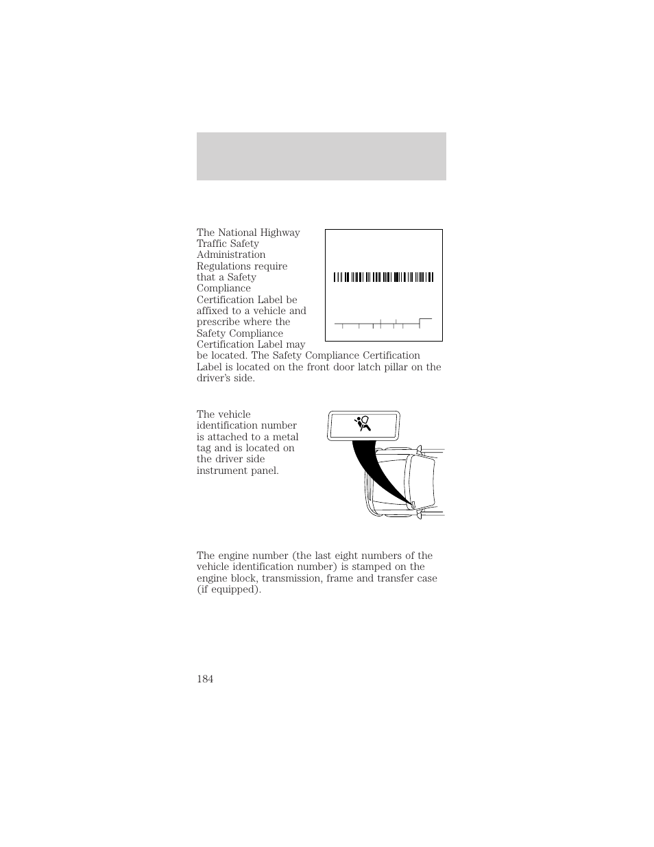 Capacities and specifications | FORD 1998 Mustang User Manual | Page 184 / 192