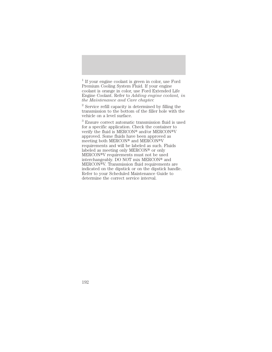 Filling station information | FORD 1998 Mustang User Manual | Page 192 / 192