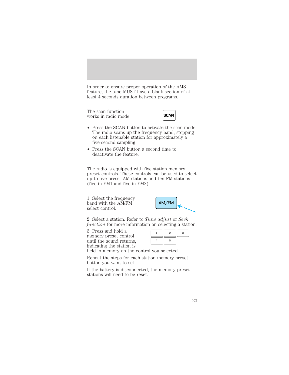 Controls and features | FORD 1998 Mustang User Manual | Page 23 / 192