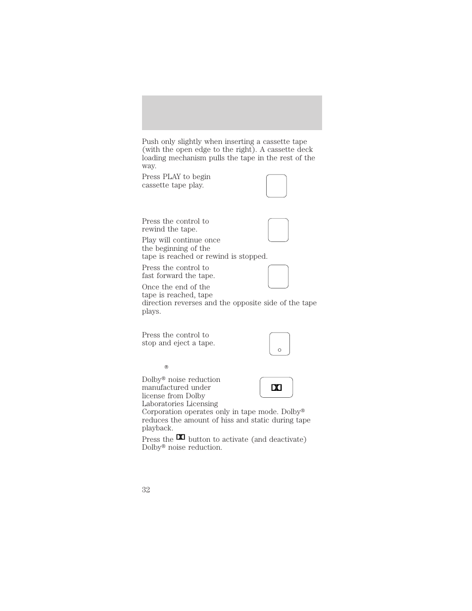 Controls and features | FORD 1998 Mustang User Manual | Page 32 / 192