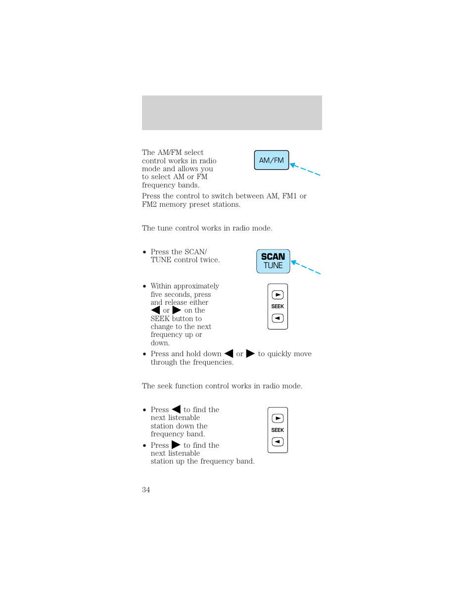 Controls and features | FORD 1998 Mustang User Manual | Page 34 / 192