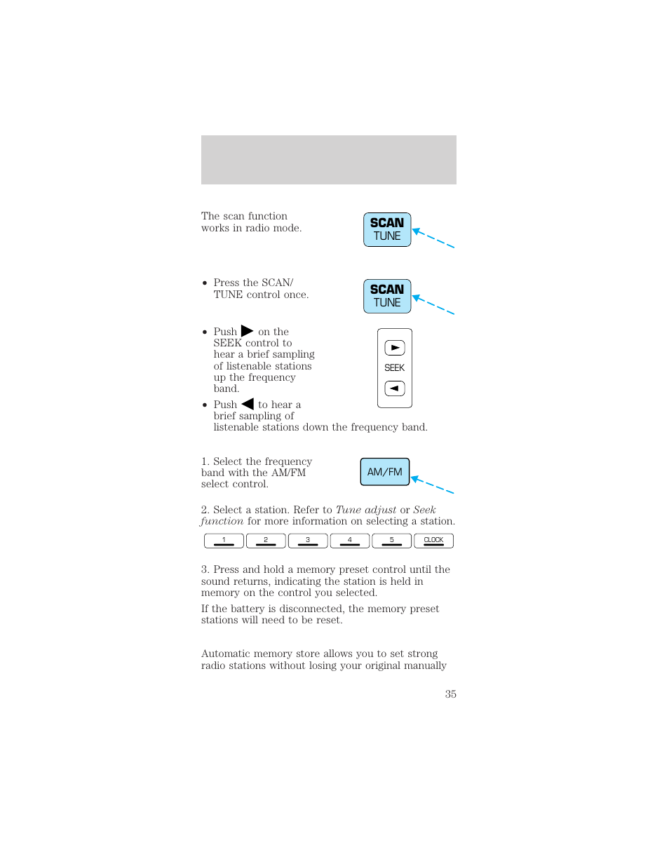 Controls and features | FORD 1998 Mustang User Manual | Page 35 / 192