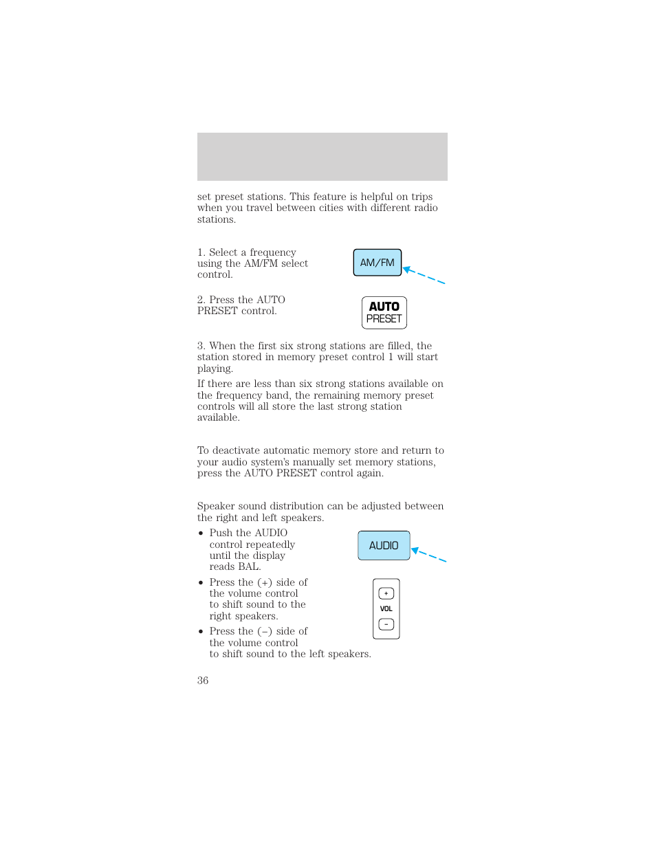 Controls and features | FORD 1998 Mustang User Manual | Page 36 / 192