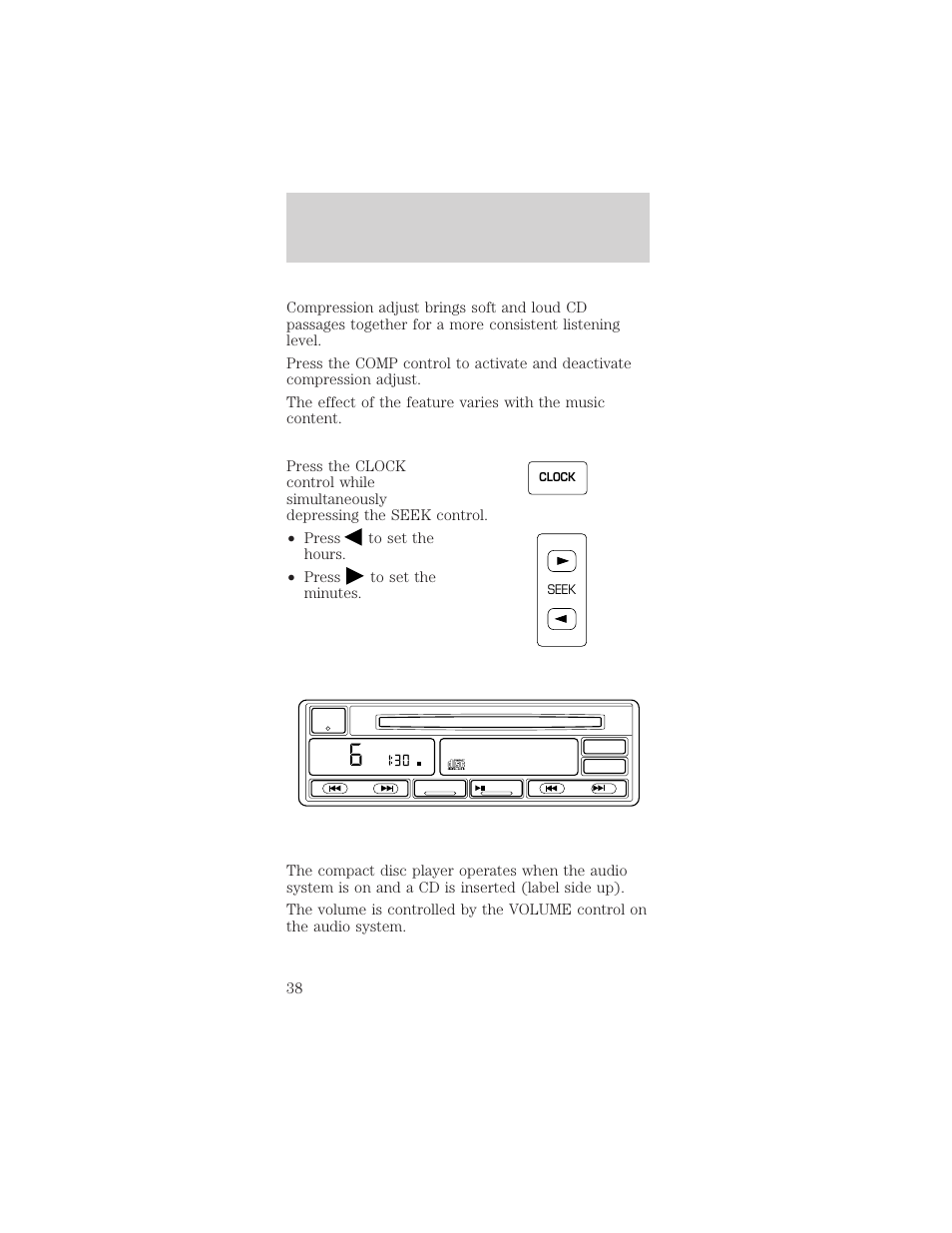 Controls and features | FORD 1998 Mustang User Manual | Page 38 / 192
