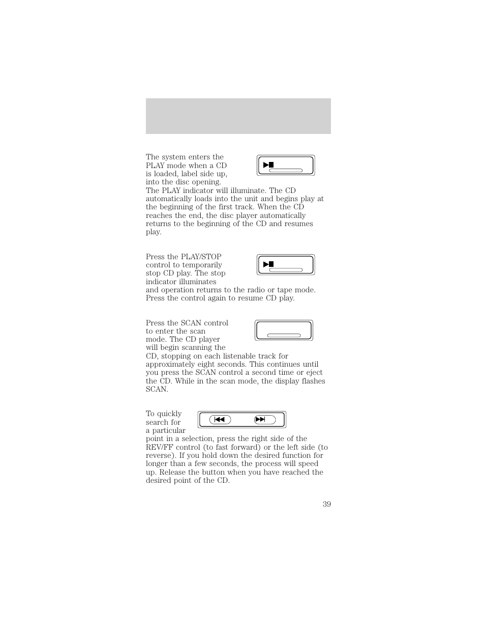 Controls and features | FORD 1998 Mustang User Manual | Page 39 / 192