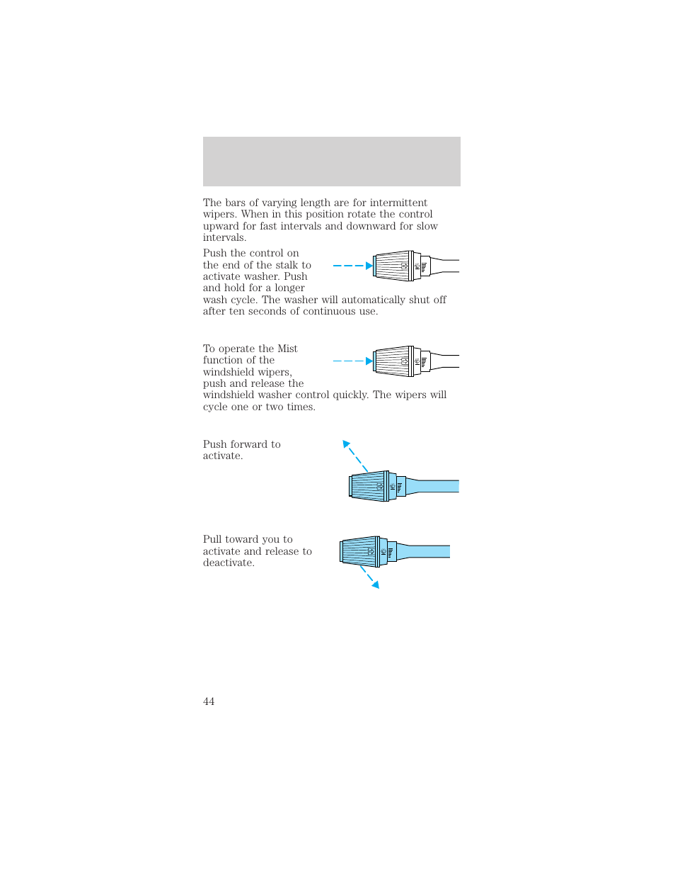 Controls and features | FORD 1998 Mustang User Manual | Page 44 / 192