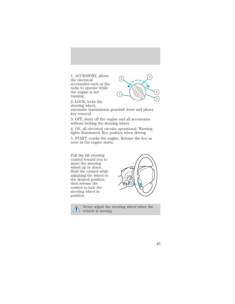 Controls and features | FORD 1998 Mustang User Manual | Page 45 / 192