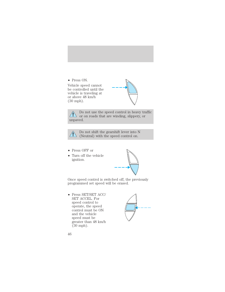 Controls and features | FORD 1998 Mustang User Manual | Page 46 / 192