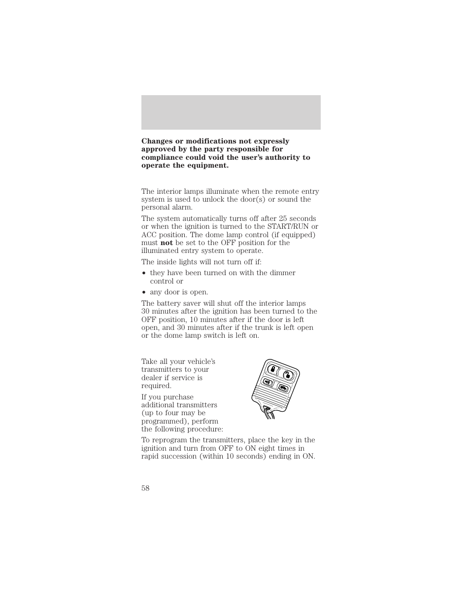 Controls and features | FORD 1998 Mustang User Manual | Page 58 / 192