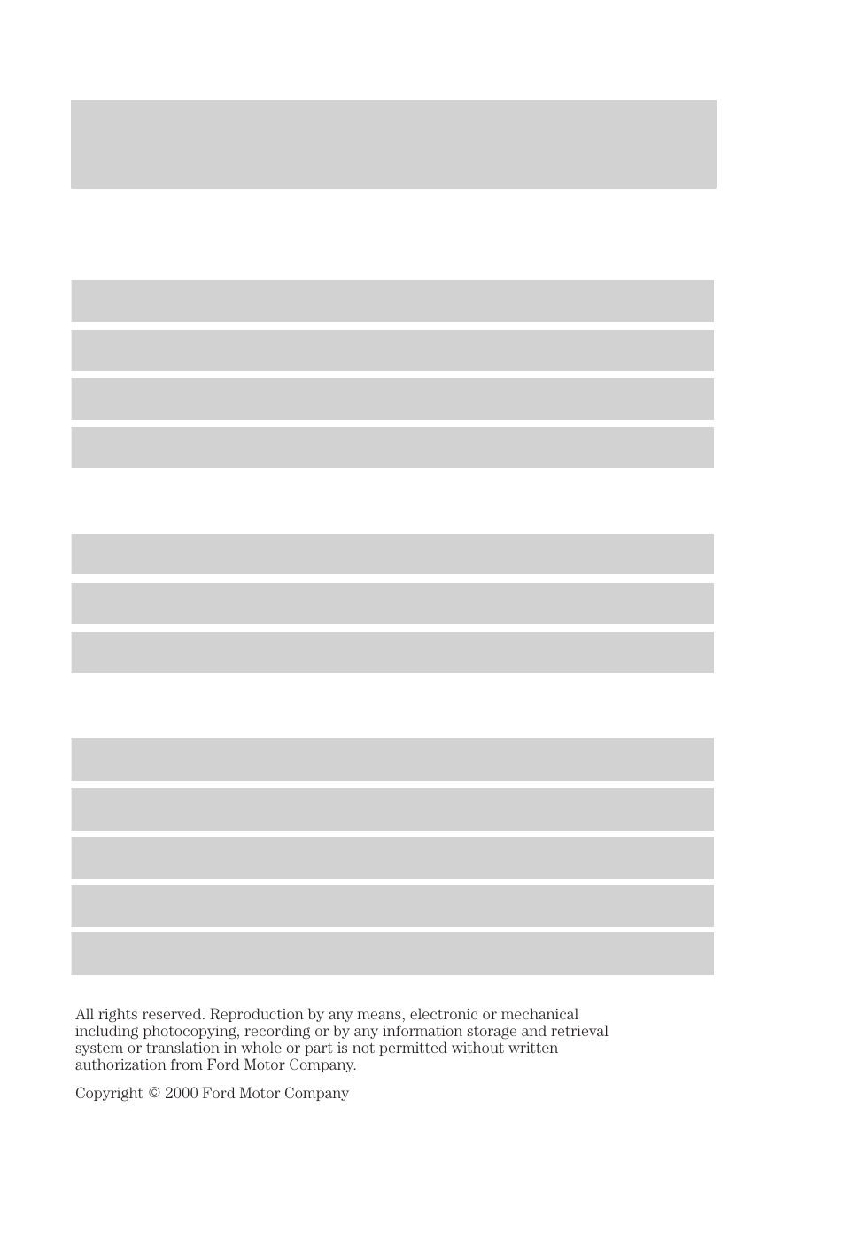 FORD 2000 Focus User Manual | 280 pages