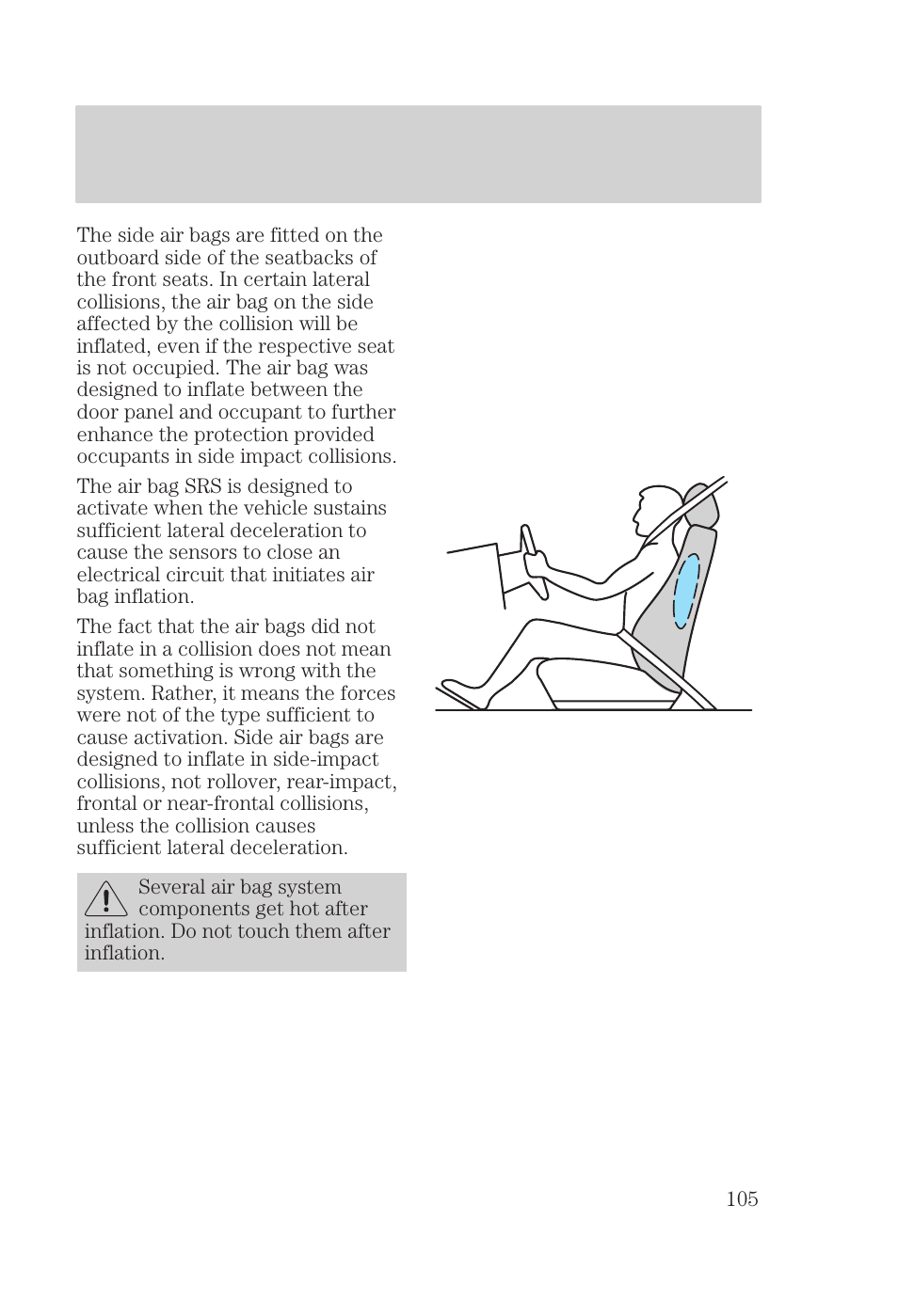 Seating and safety restraints | FORD 2000 Focus User Manual | Page 105 / 280