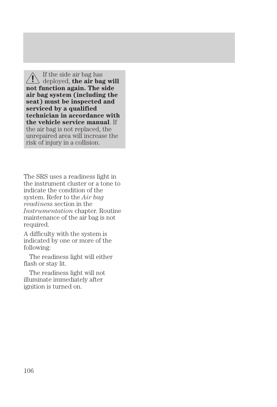 Seating and safety restraints | FORD 2000 Focus User Manual | Page 106 / 280
