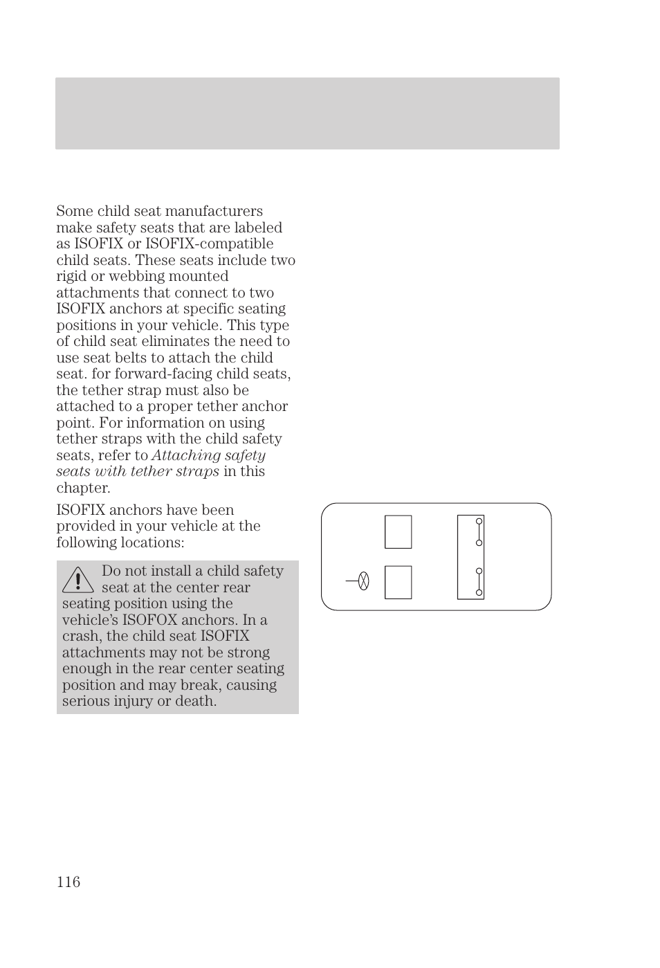 Seating and safety restraints | FORD 2000 Focus User Manual | Page 116 / 280