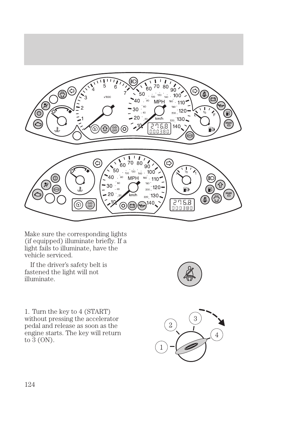 Starting | FORD 2000 Focus User Manual | Page 124 / 280
