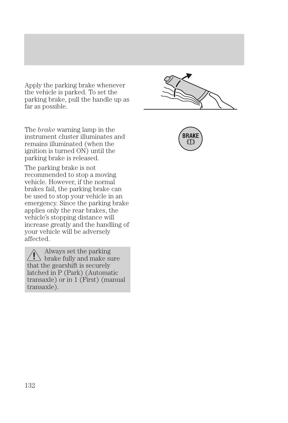 Driving | FORD 2000 Focus User Manual | Page 132 / 280