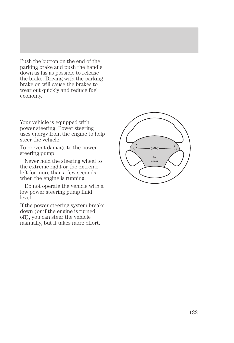 Driving | FORD 2000 Focus User Manual | Page 133 / 280