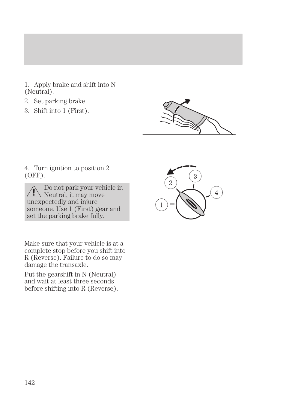 Driving | FORD 2000 Focus User Manual | Page 142 / 280