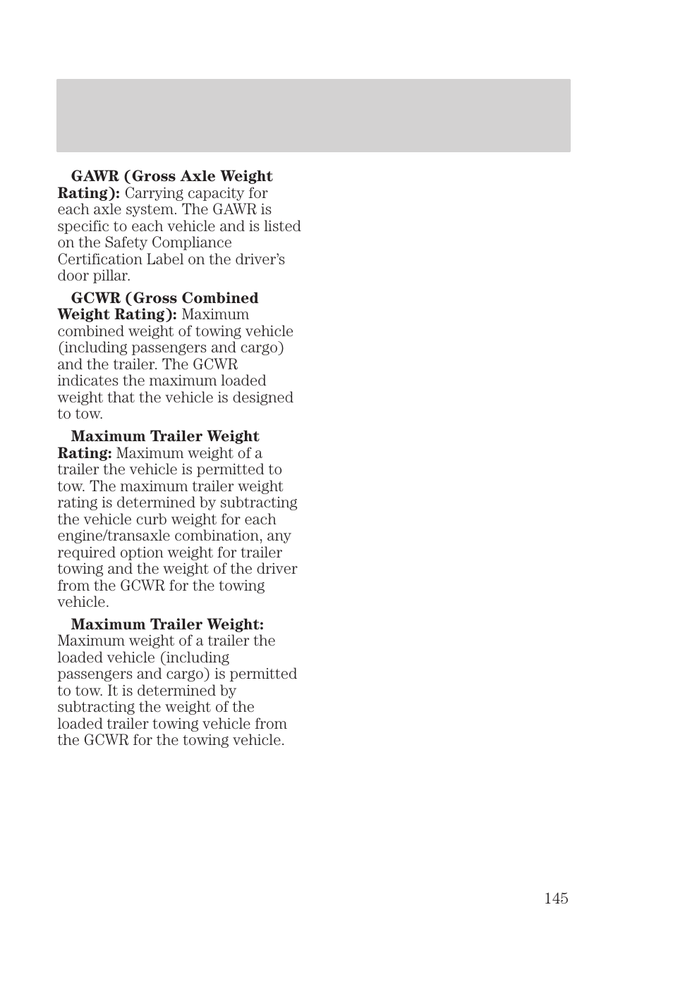 Driving | FORD 2000 Focus User Manual | Page 145 / 280
