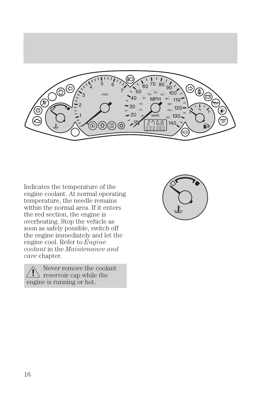 Instrumentation | FORD 2000 Focus User Manual | Page 16 / 280