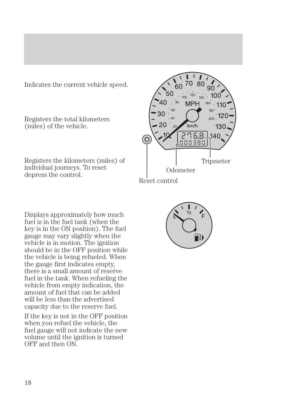 Instrumentation | FORD 2000 Focus User Manual | Page 18 / 280