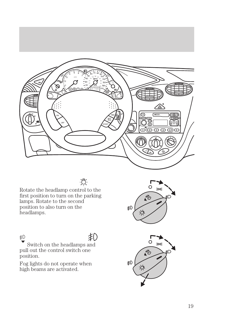 Controls and features | FORD 2000 Focus User Manual | Page 19 / 280