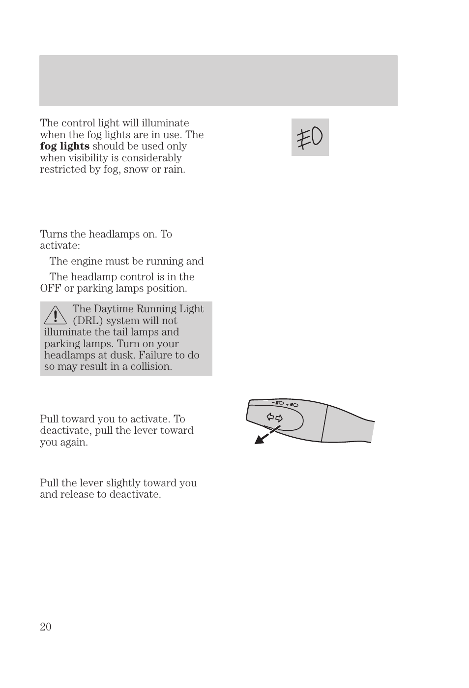 Controls and features | FORD 2000 Focus User Manual | Page 20 / 280