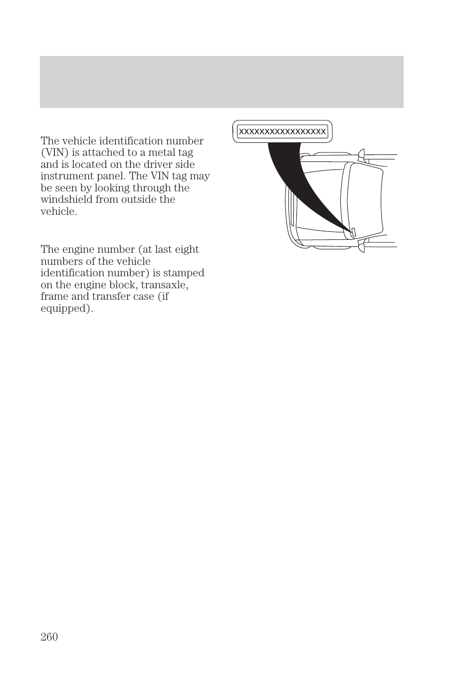 Capacities and specifications | FORD 2000 Focus User Manual | Page 260 / 280