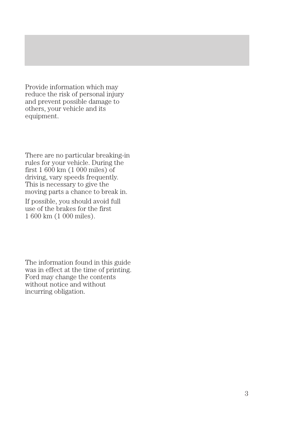 Introduction | FORD 2000 Focus User Manual | Page 3 / 280