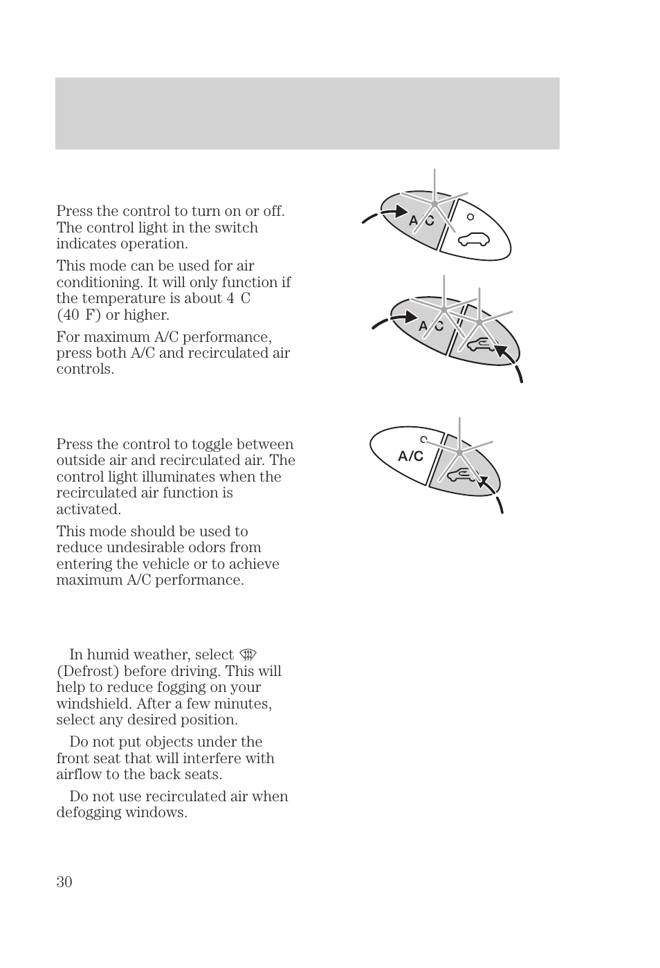 Controls and features | FORD 2000 Focus User Manual | Page 30 / 280