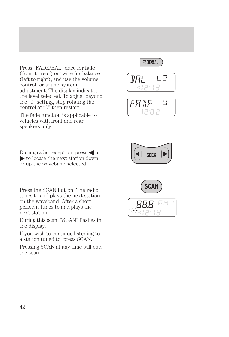 Controls and features | FORD 2000 Focus User Manual | Page 42 / 280