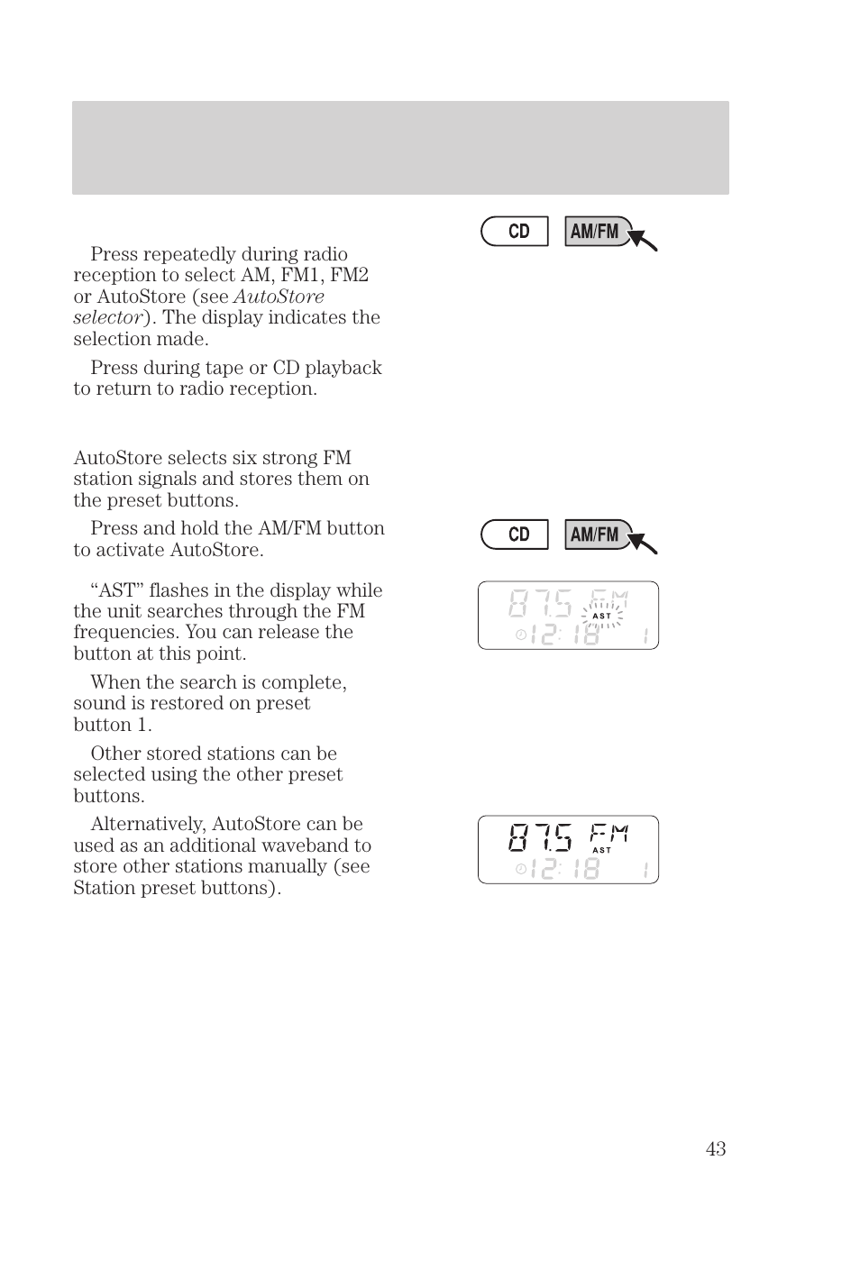 Controls and features | FORD 2000 Focus User Manual | Page 43 / 280