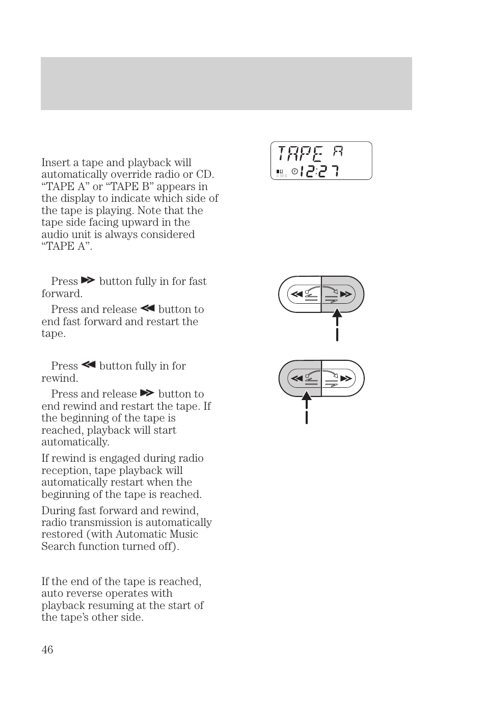 Controls and features | FORD 2000 Focus User Manual | Page 46 / 280