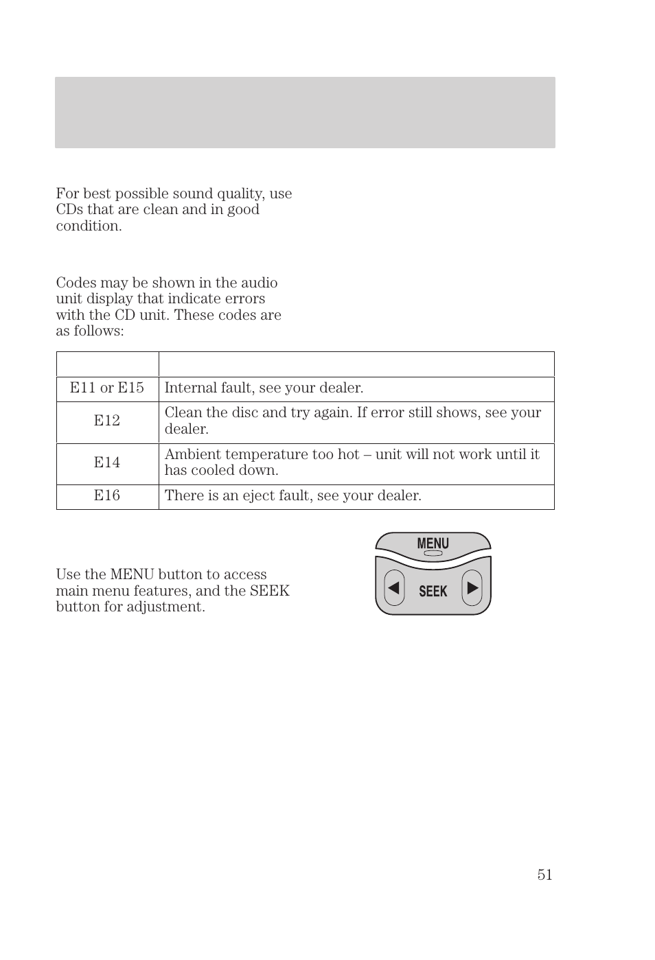 Controls and features | FORD 2000 Focus User Manual | Page 51 / 280