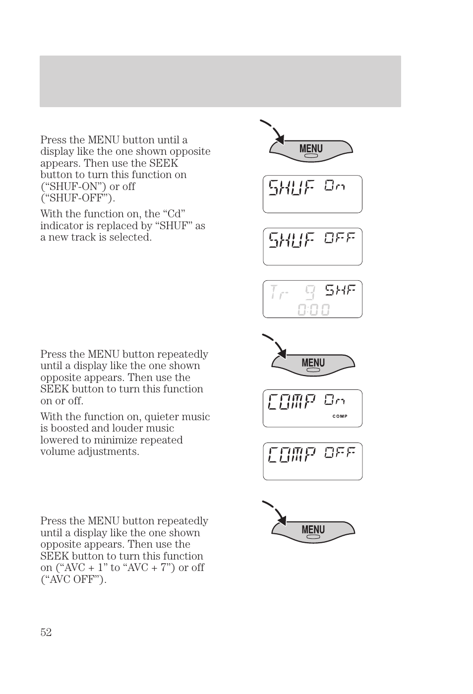 Controls and features | FORD 2000 Focus User Manual | Page 52 / 280