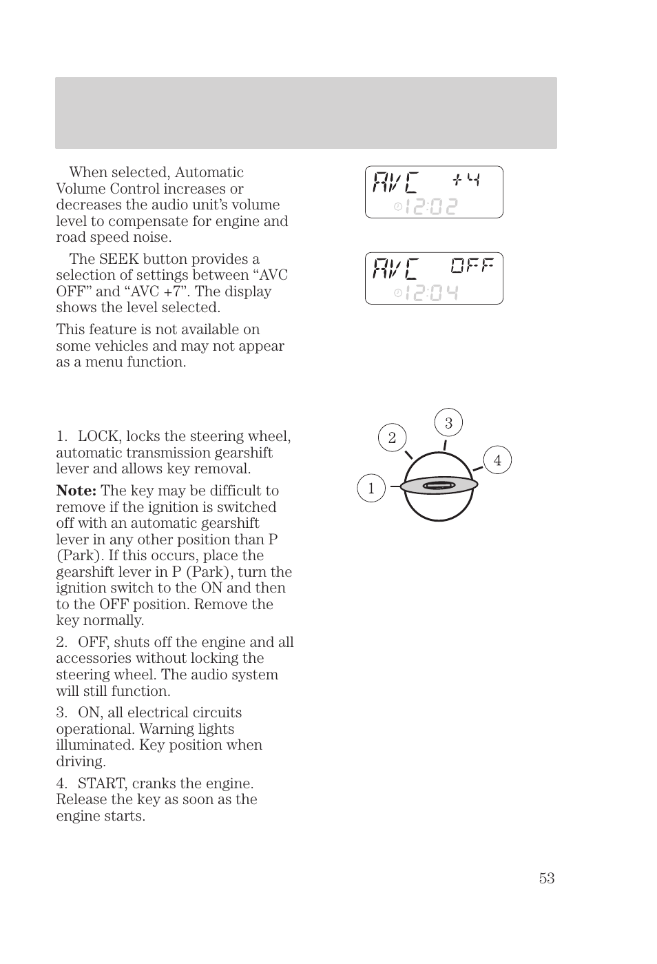 Controls and features | FORD 2000 Focus User Manual | Page 53 / 280