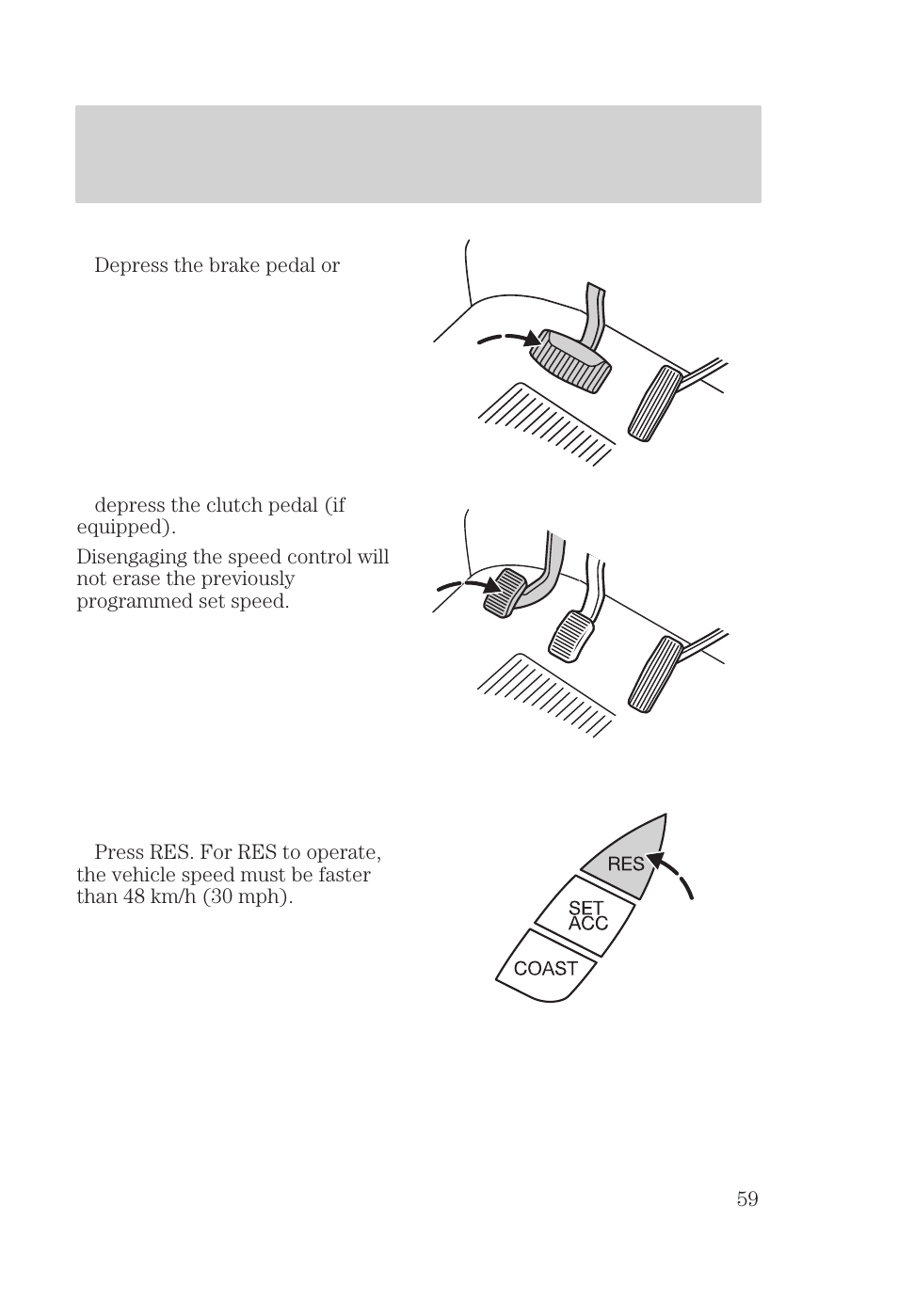 Controls and features | FORD 2000 Focus User Manual | Page 59 / 280