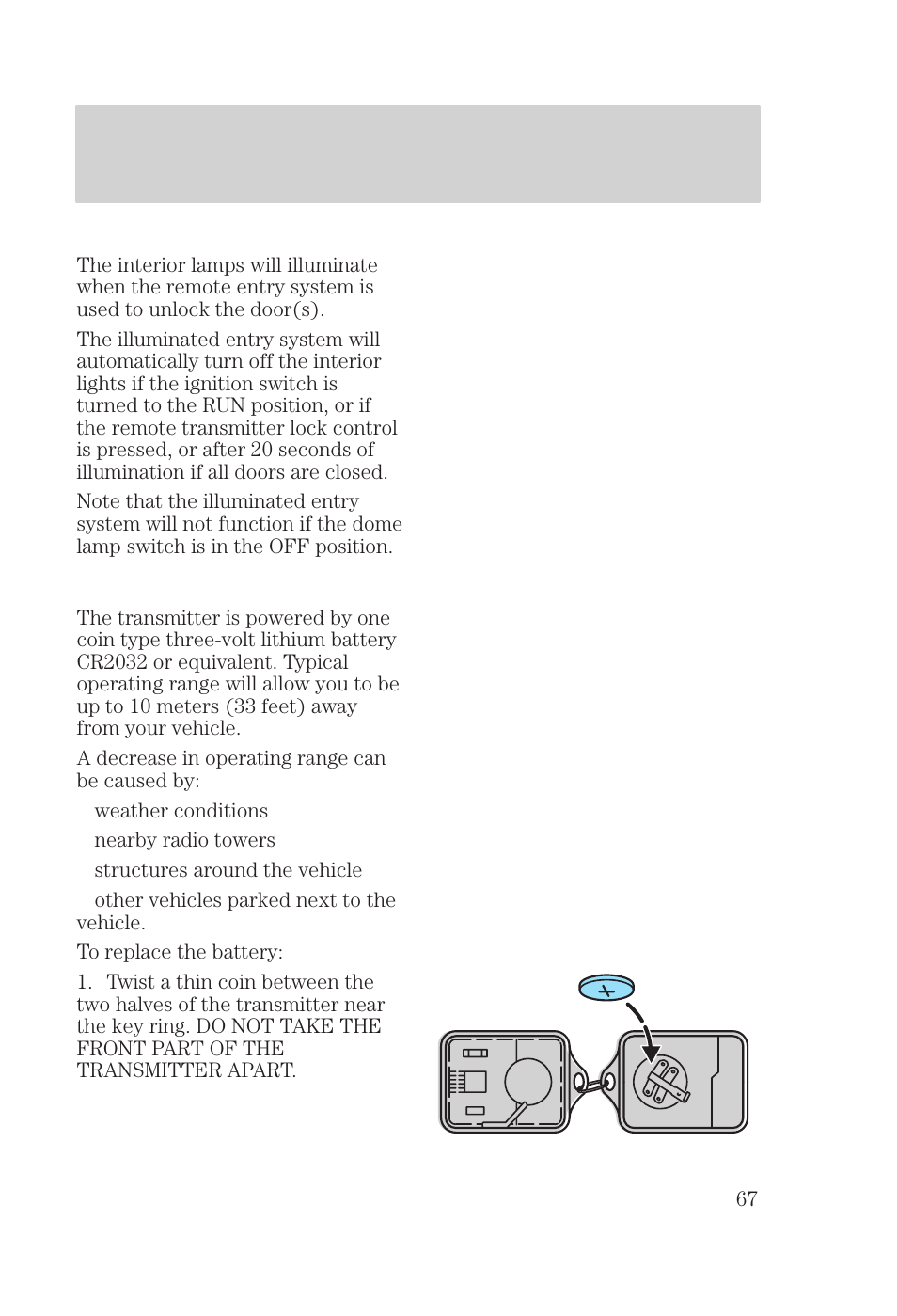 Controls and features | FORD 2000 Focus User Manual | Page 67 / 280