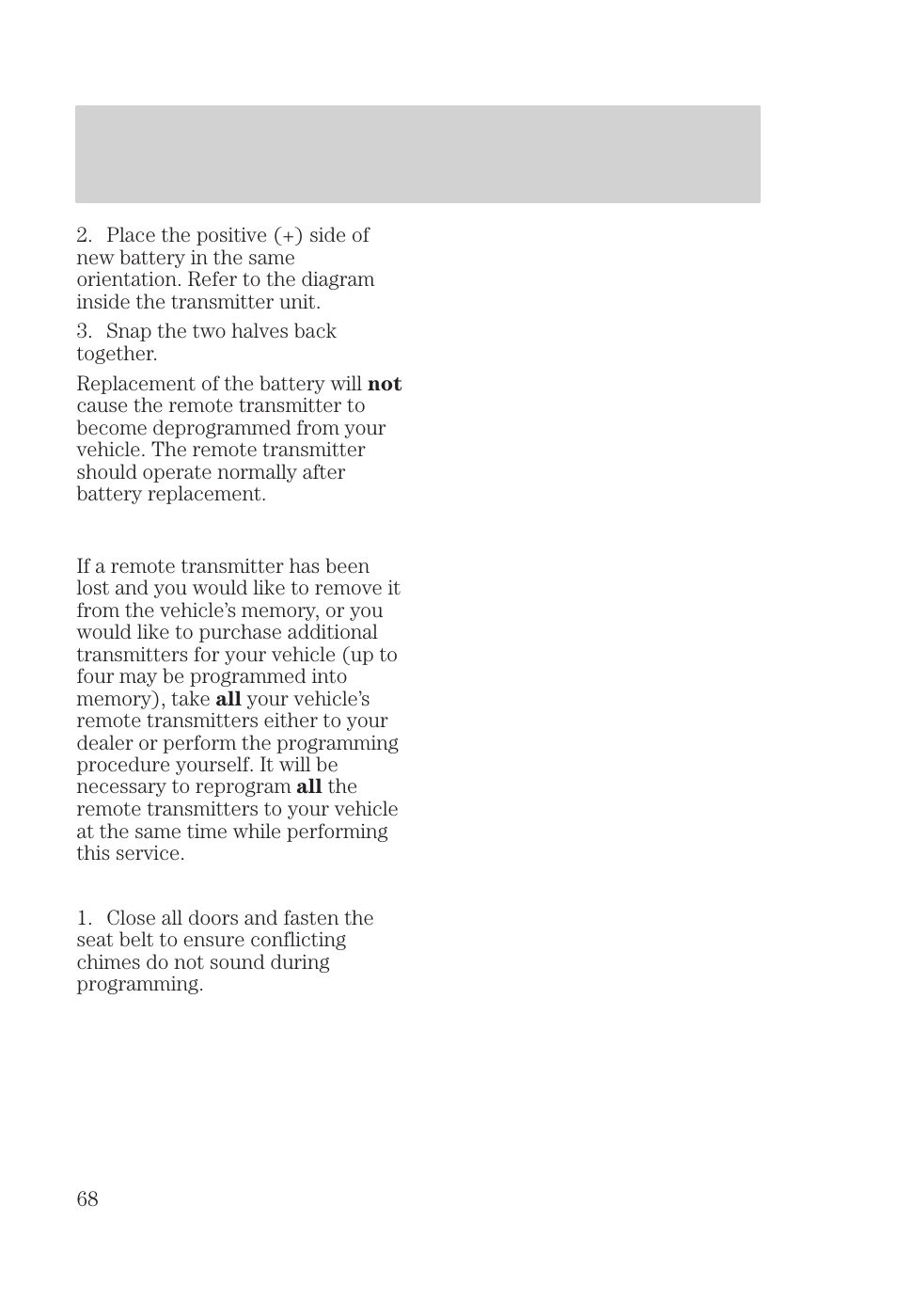 Controls and features | FORD 2000 Focus User Manual | Page 68 / 280